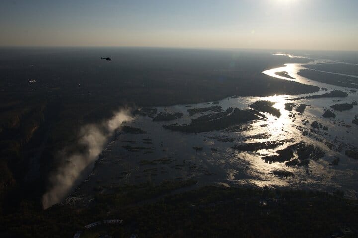 15 minutes scenic helicopter flight above Victoria Falls-Zimbabwe