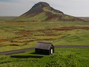 The remote Krýsuvíkurkirkja is a popular motive for artists and photographers alike.