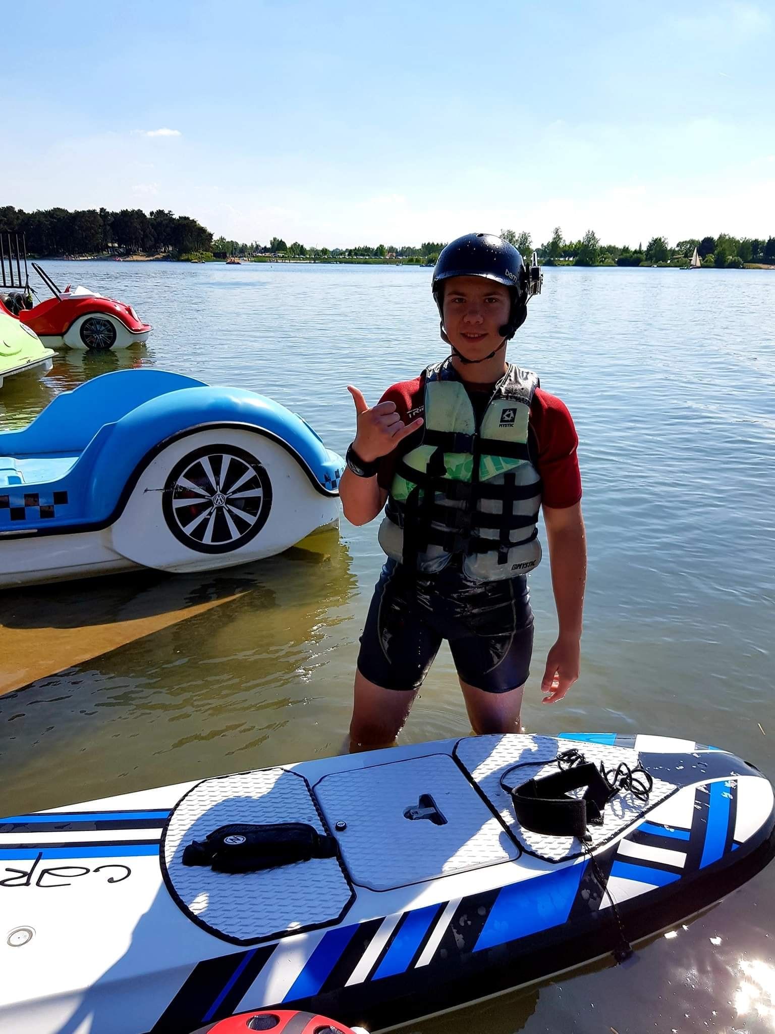 Krakow: Efoil Electric desk on Lake