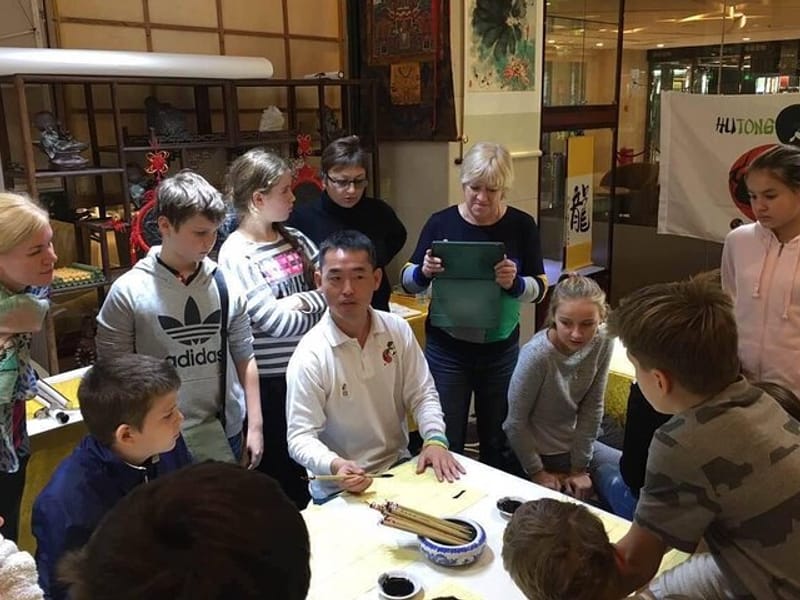 Beijing Wangfujing Calligraphy Class by Forbidden City