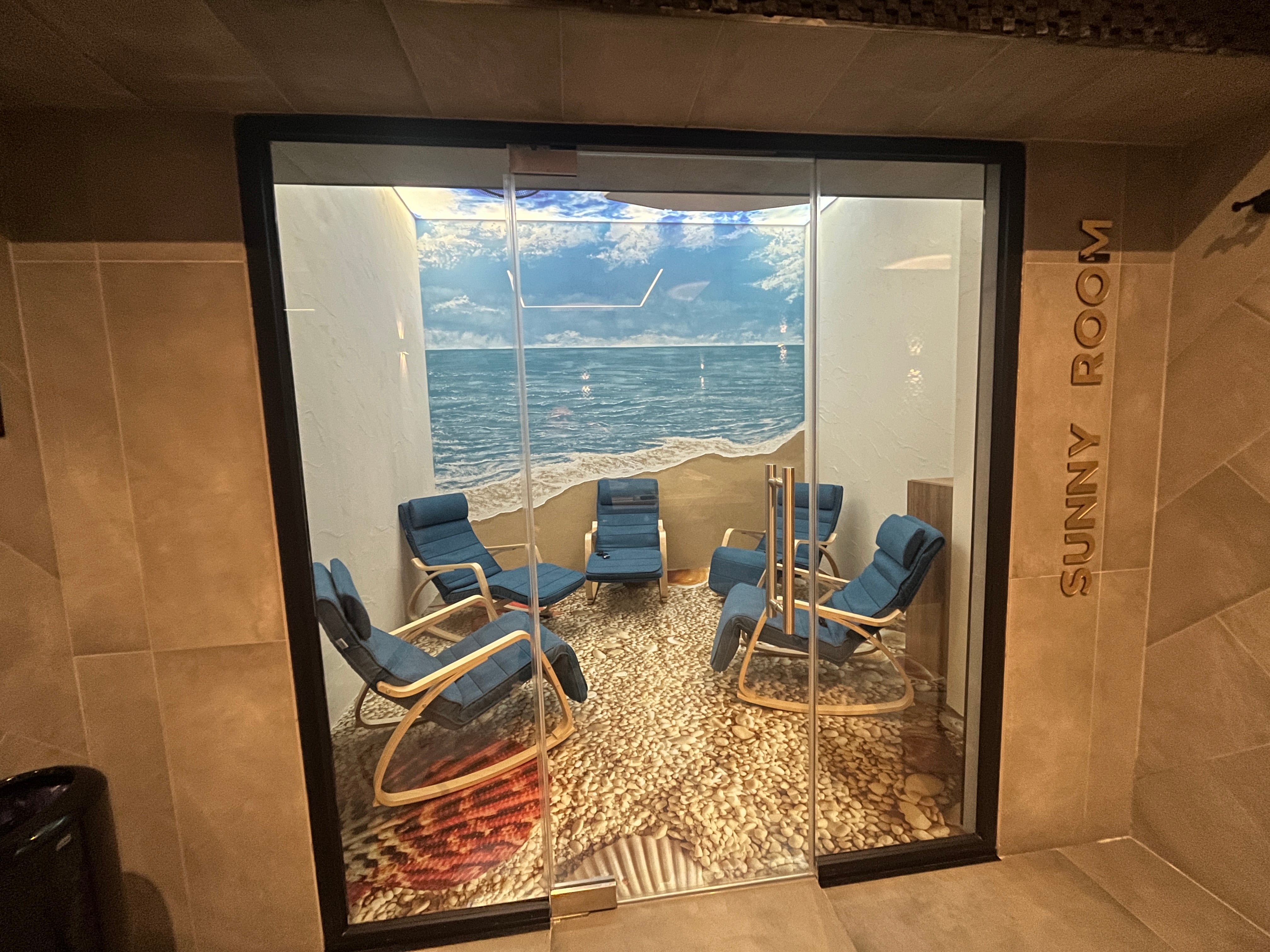 chairs in sun lounge room in a spa center in Plovdiv