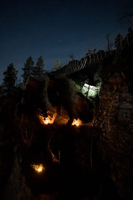 Aurora Adventure: Zipline & climbing adventure under the northern lights