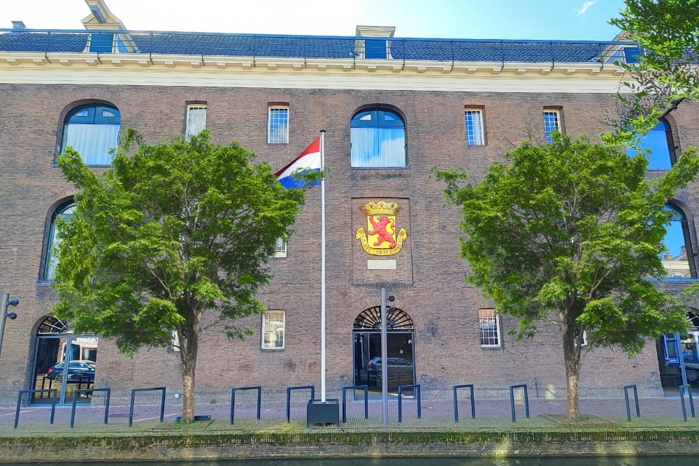 Facade of the Arsenaal during the outdoor detective tour Delft. 