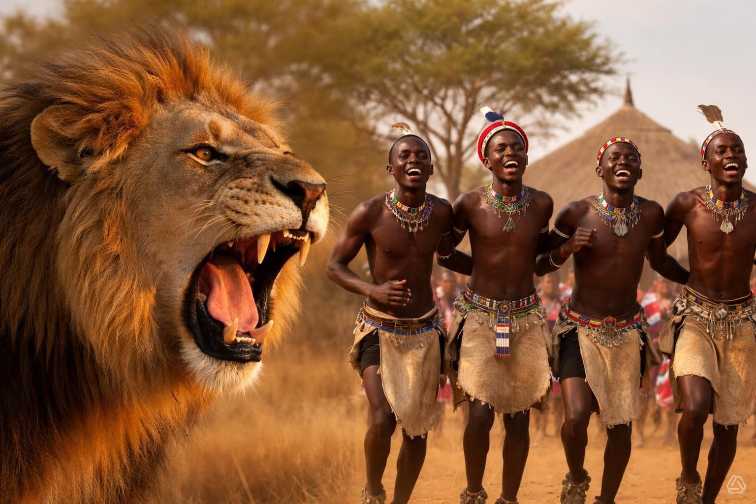 Lion Park and Lesedi Cultural Village Tour from Johannesburg