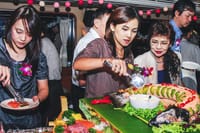 Enjoy a stunning buffet of Thai and international dishes
