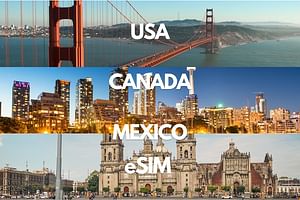 USA, Canada & Mexico Data eSIM : 0.5GB Daily to 10GB-30 Days