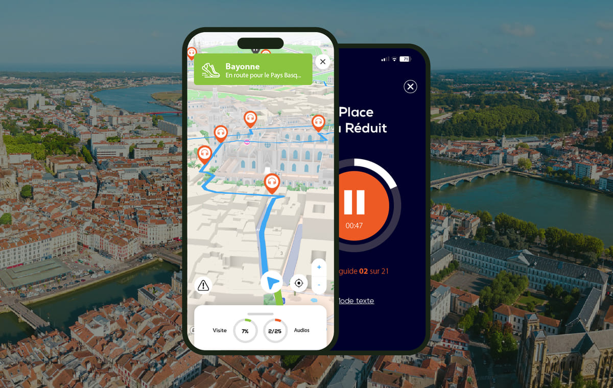 Bayonne: Audio guided walking tour (1h20 – 22 audio comments)