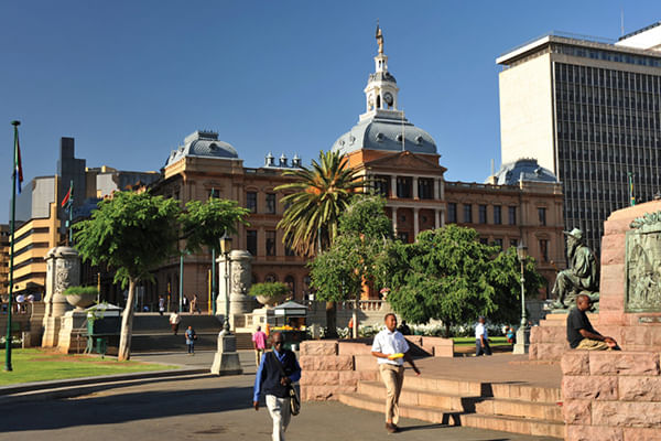 Stroll through scenic gardens and admire Pretoria’s iconic architecture.
