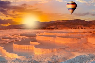 Hot Air Balloon Ride Over Pamukkale's Travertine Terraces