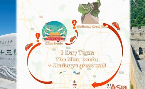 Beijing 1 Day Private Tour: The Ming tombs + Mutianyu great wall