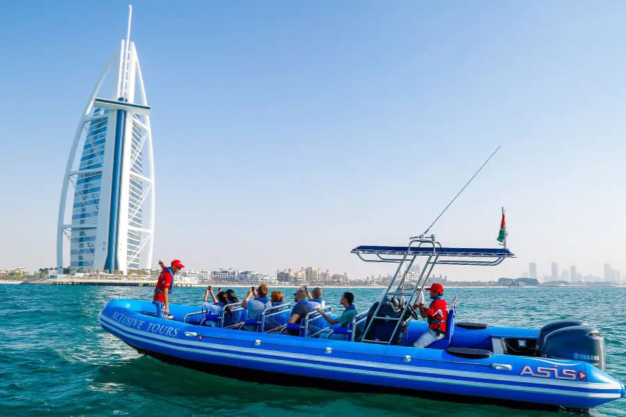 Dubai : Sea Adventures: Choice Between Dubai Marina Yacht Tour Or Speed Boat Thrills