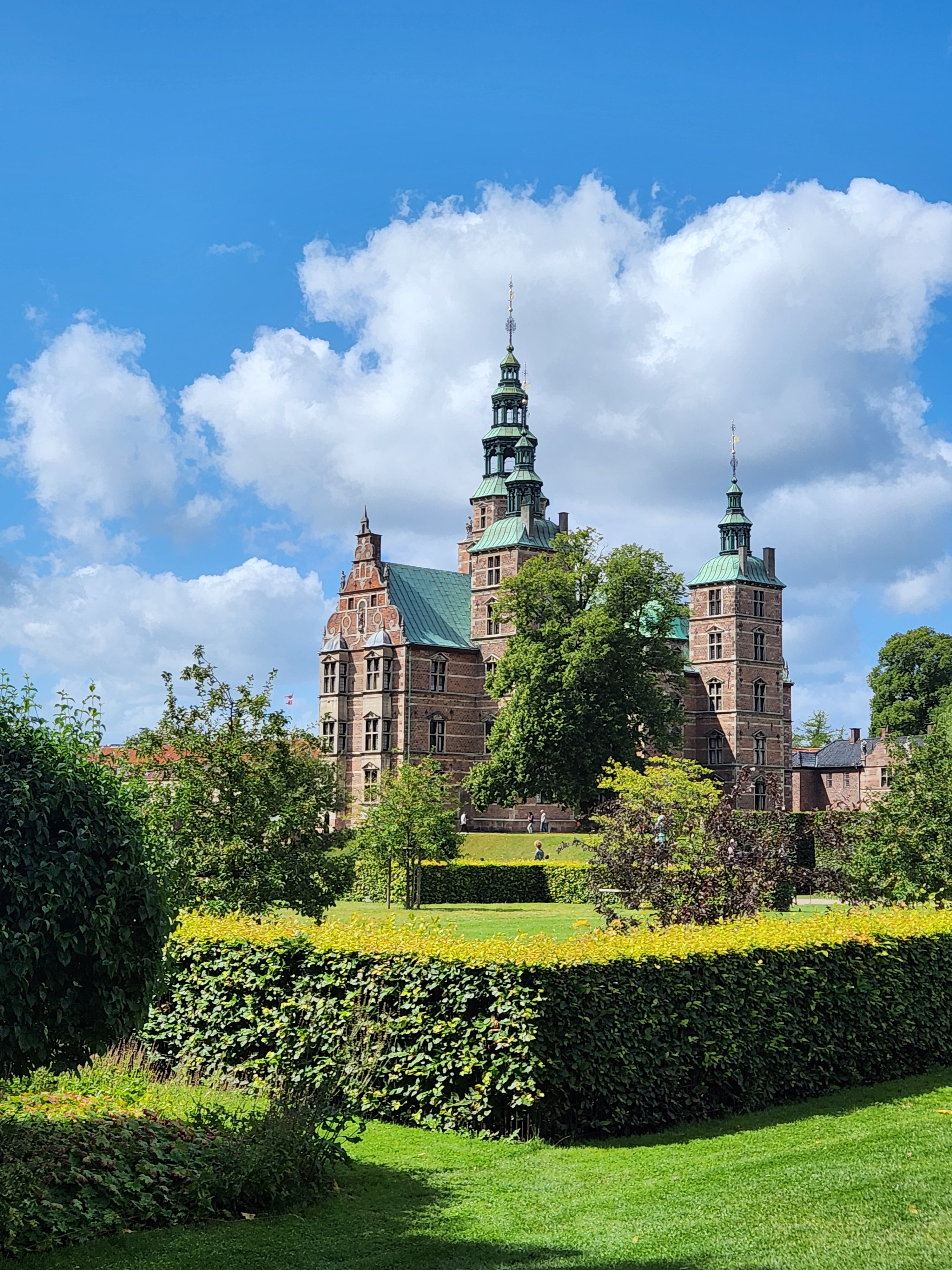 A view of the iconic Rosenborg castle in Kings Garden, while on tour with a local guide in Copenhagen