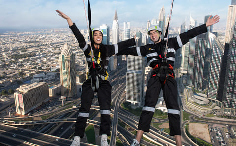 Edge Walk Experience at Sky Views Observatory in Dubai
