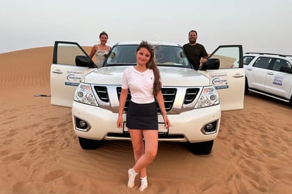 Exclusive Desert Safari Camel Ride Sandboard & Buffet BBQ Dinner