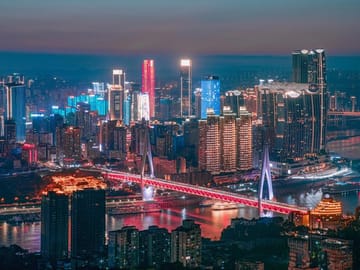 Chongqing Night Walking Tour and Two Rivers Night Cruise Eng Esp