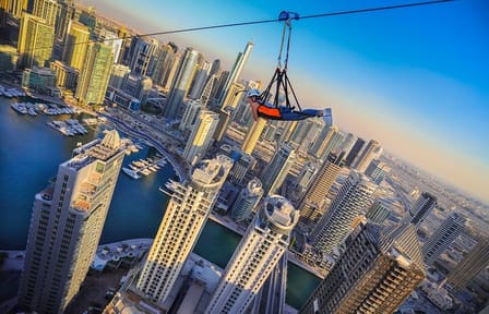 Zipline Experience in Dubai Marina with 1 Way optional Transfers