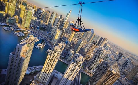 Zipline Adventure Over Dubai Marina with Optional Transfers