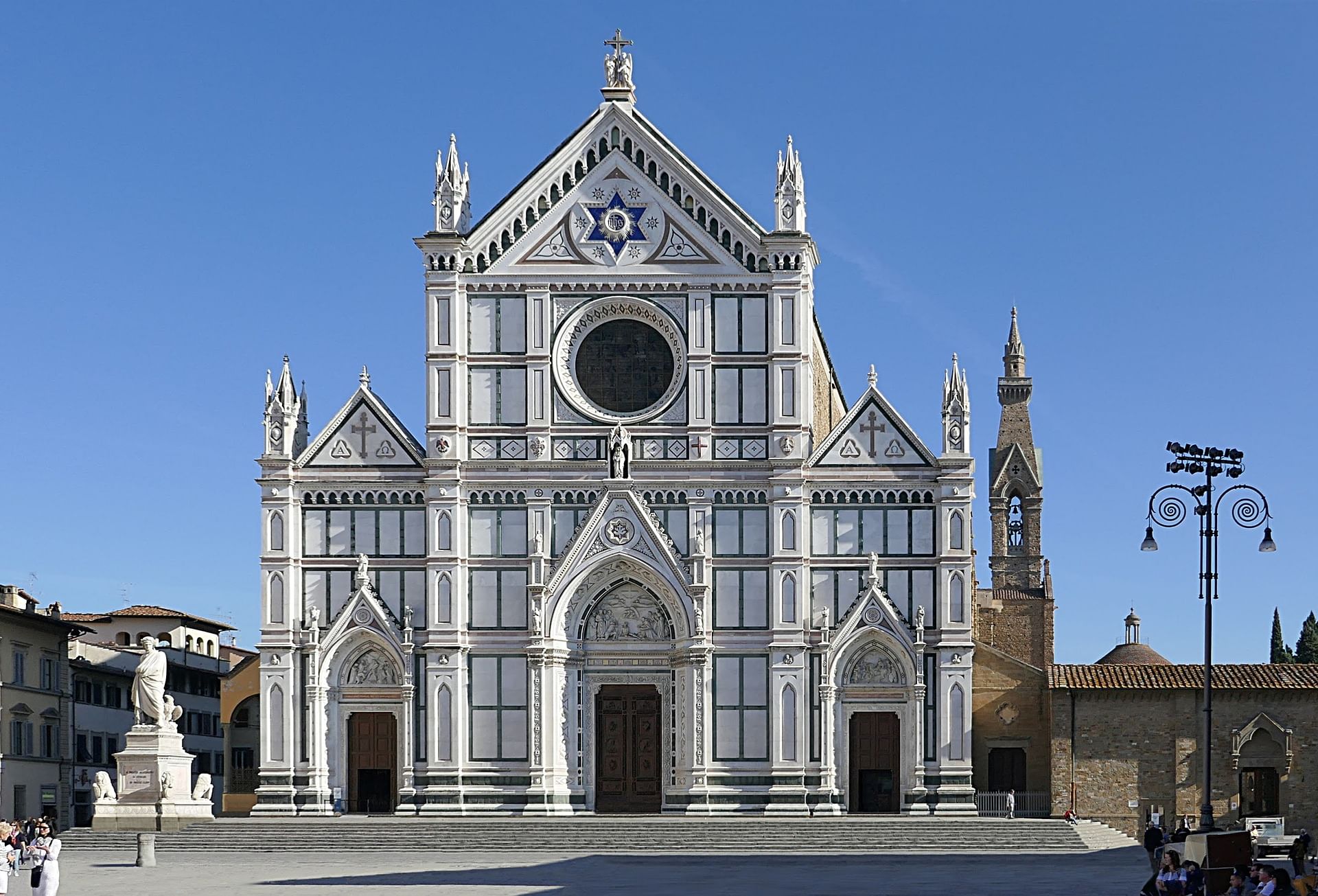 View of the façade of Santa Croce church 
