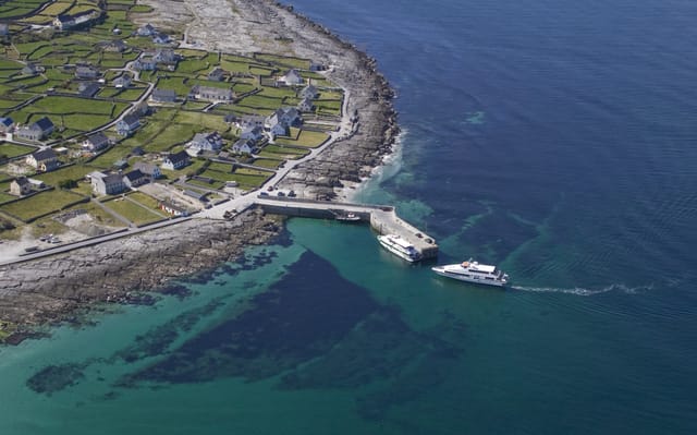 Return ferry ticket from Rossaveal to Inishmore, Aran Island. Self guided. 40 minutes.