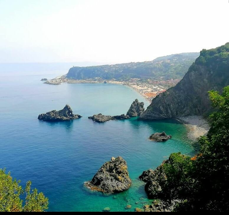 View of the Costa Viola coastline with clear blue waters