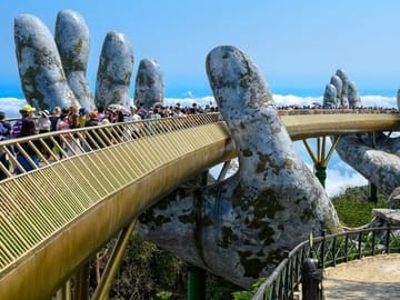 Hue City To Hoi An By Private Car via Hai Van Pass, Golden Bridge
