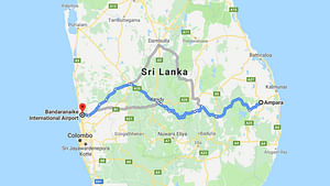 Ampara City to Colombo Airport (CMB) Private Transfer
