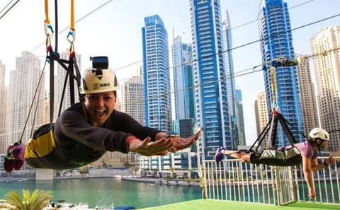 Zipline Adventure Over Dubai Marina with Optional Transfers