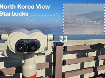 DMZ Tour with North Korea View from Starbucks in Seoul