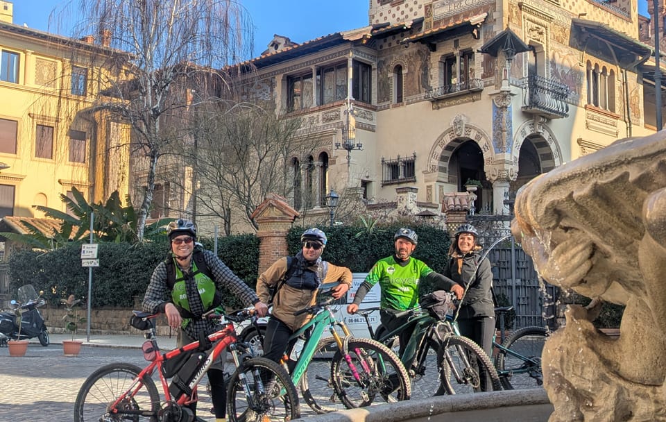 Cycle Through Villa Borghese and Coppedè District in Rome