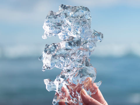 Beautiful shape of ice