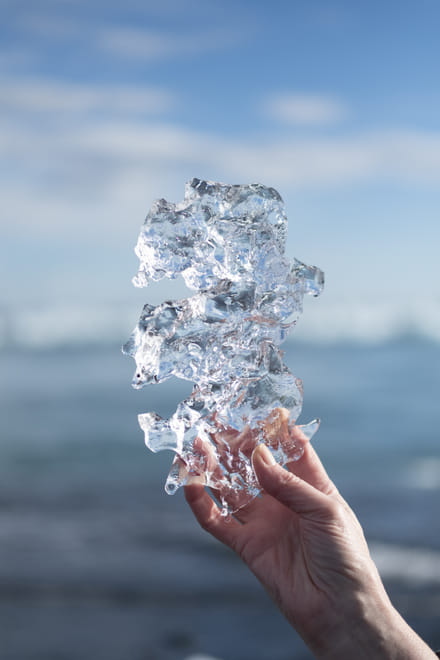 Beautiful shape of ice