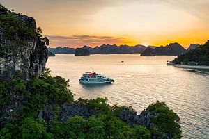 Best Halong 1 Day with Luxury Cruise,Buffet Meal,Sunset Party