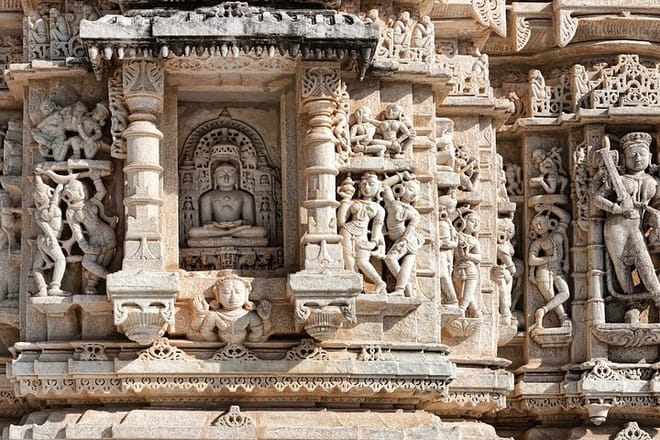 Out side part of Rankpur Temple.
