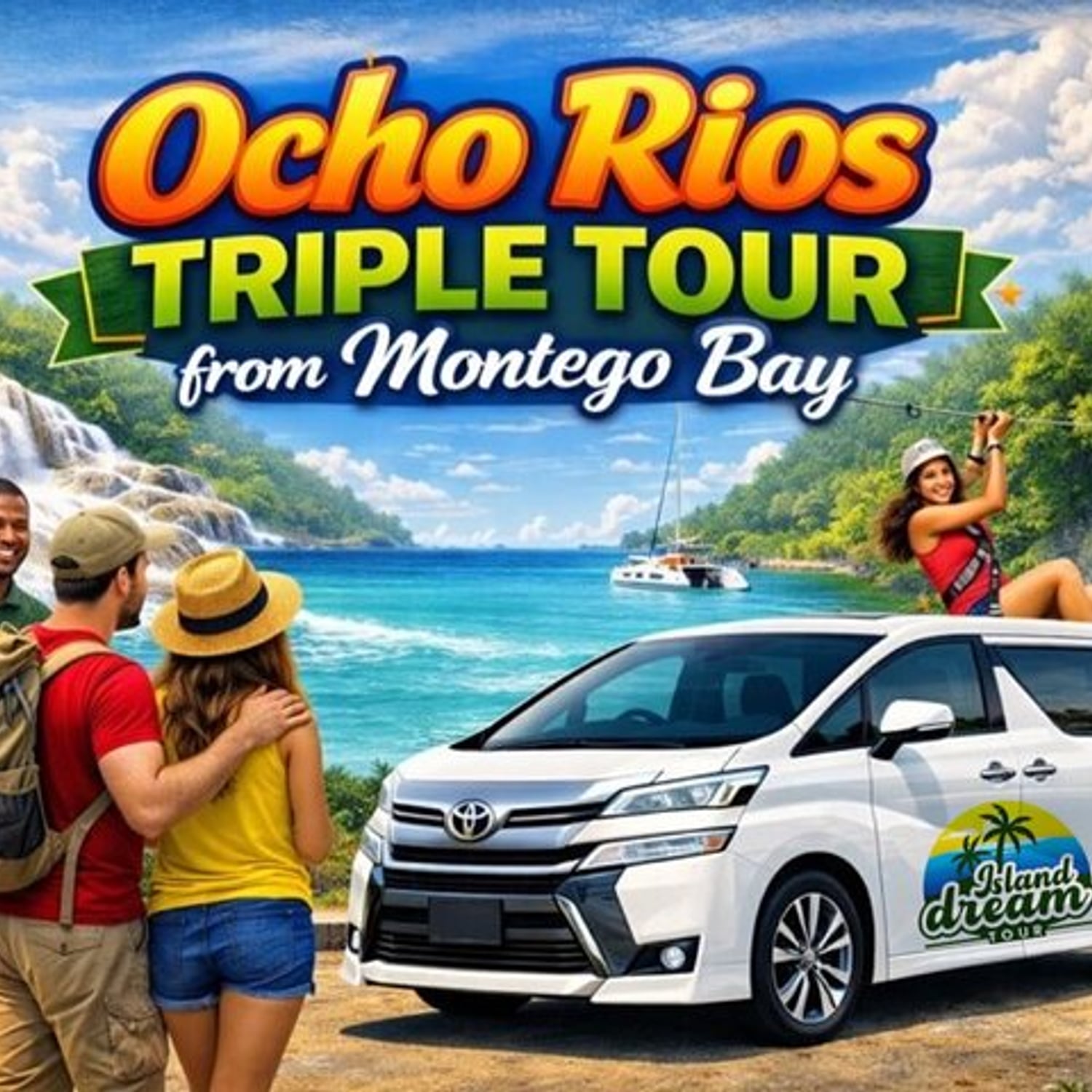 Ocho Rios Triple Tour from Montego Bay