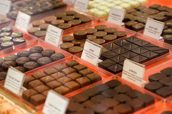 Taste some of the delicious chocolates on offer at the market