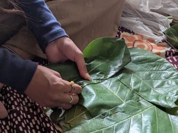 Leaf Plate Making Workshop in Kathmandu, Nepal