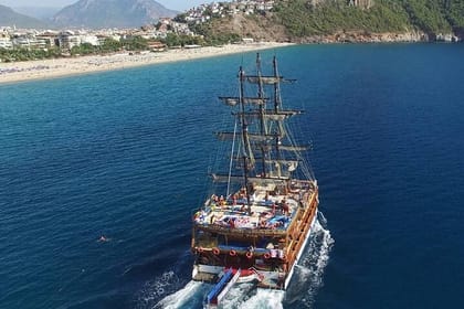 Alanya Catamaran Boat Tour with Lunch, Soft Drinks & Transfer