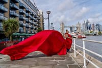 Flying Dress Photoshoot in London with Scalens Studio