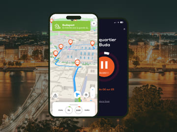 GPS audioguide application: Easy navigation between the two banks of the Danube.