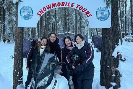Snowmobile Riding Adventure in Golden Town
