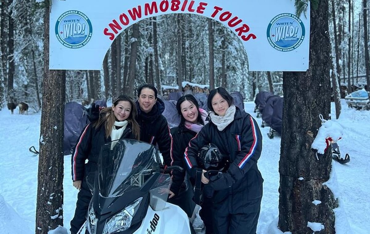Snowmobile Riding Adventure in Golden Town