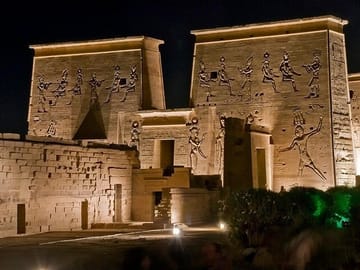 Philae Temple Night Light Show with Private Transfers in Aswan