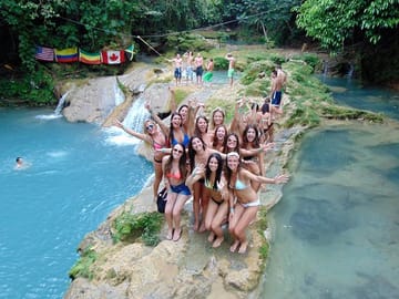 Our Satisfied Customers at the Blue Hole & Secret Falls!