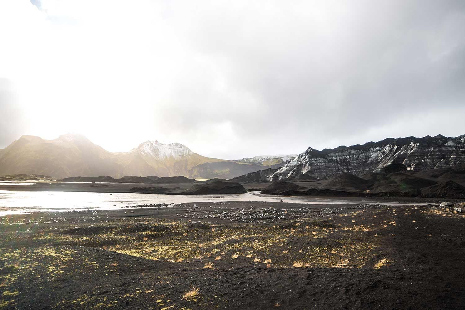 Landscape of Iceland during Katla ice cave tours Iceland