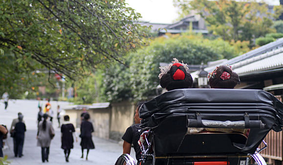 Rickshaw ride in Higashiyama, Kyoto