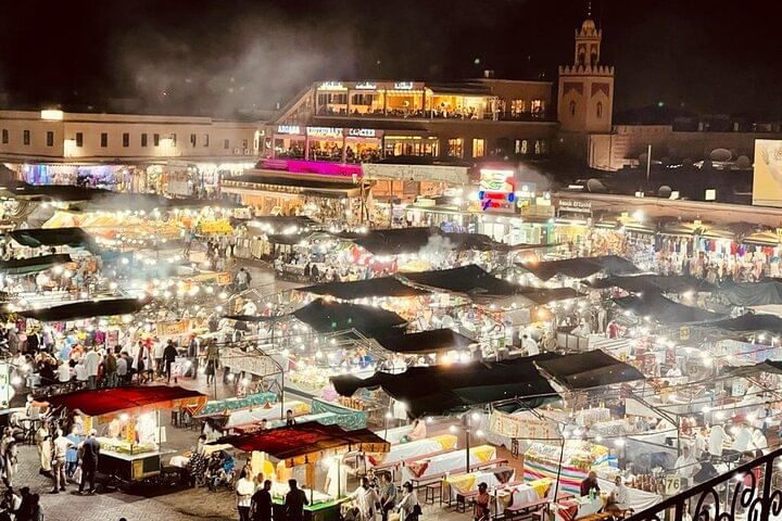 Night food stalls in the medina
