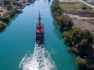 Manavgat River Boat Trip with Waterfall and Bazaar Visit