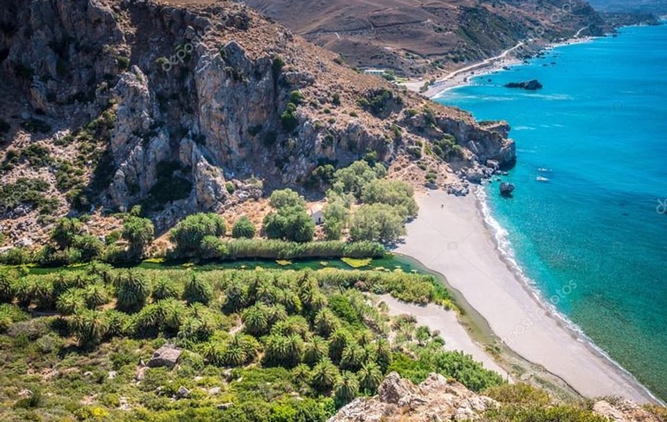 Preveli Palm Beach From Rethimno