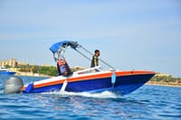 Orange bay Island by a speed boat Hurghada