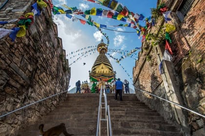 Walking to the Monkey Temple – Swayambhunath  – Private/Small Group